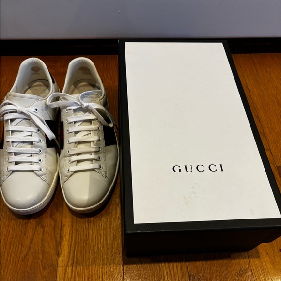 Men’s Gucci Ace Sneaker With Web Detail - Picture 7 of 8